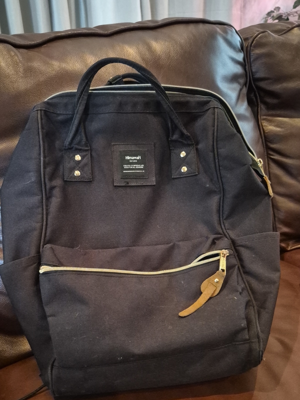 Black Canvas Backpack  Classic Everyday Bag